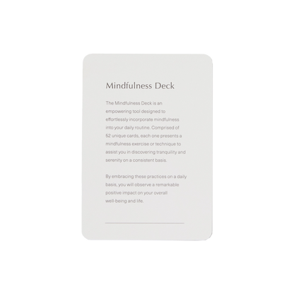 Mindfulness Meditation Card Deck