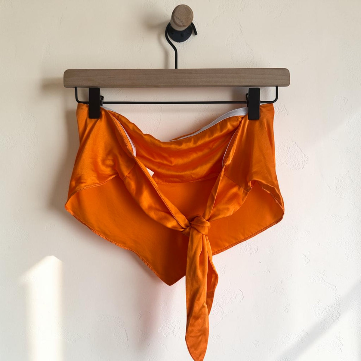 Amanda Uprichard Orange Bandana-Hem Top | Size Small