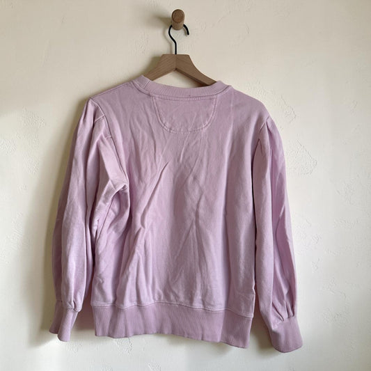 Bubblegum Pink Crewneck Puff Sleeve Sweatshirt | Size Medium