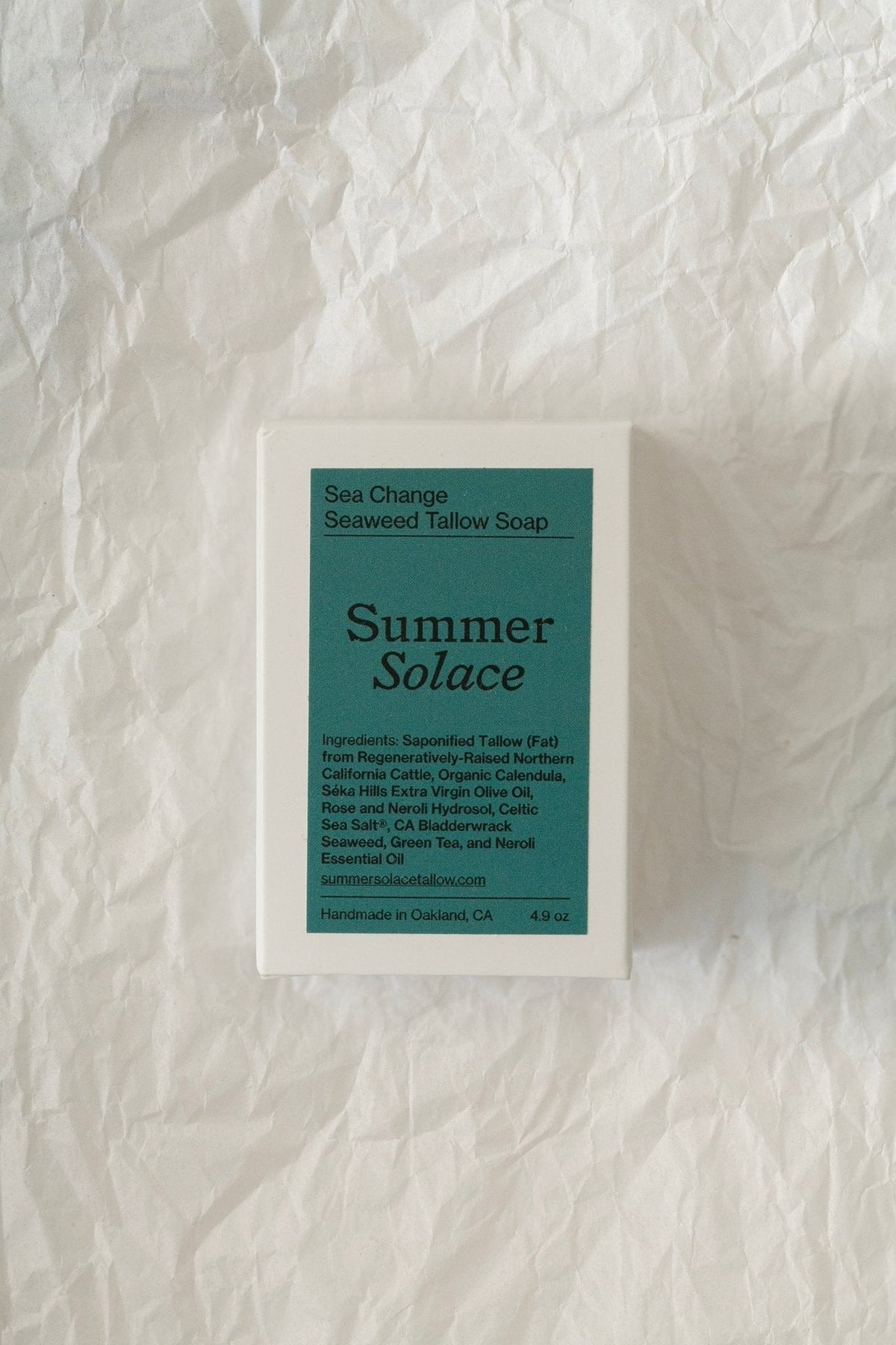 Sea Change Seaweed Tallow Soap | Neroli + Bladderwrack