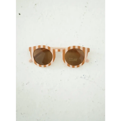 Striped Baby Sunnies for Kids | White + Brown