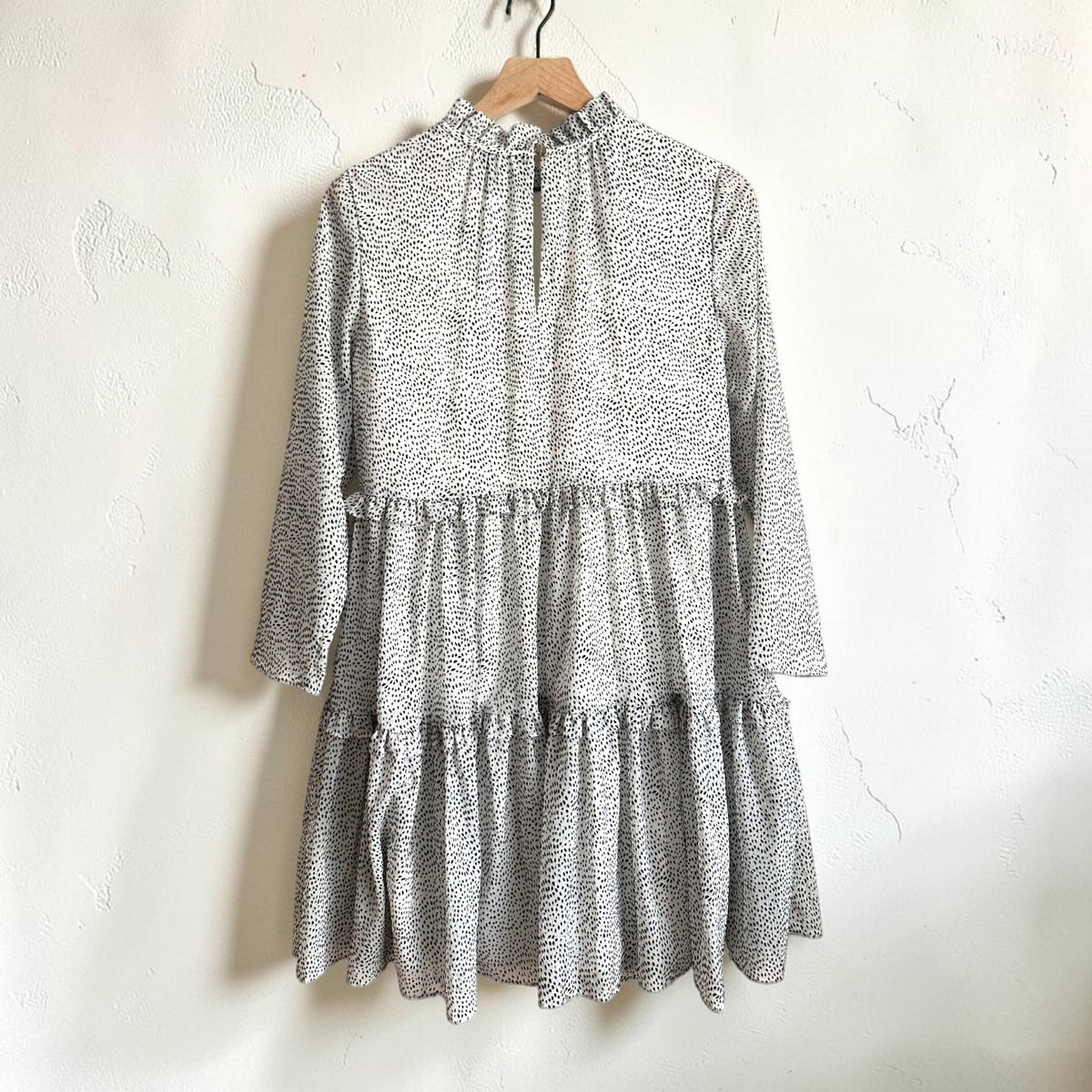 Ted Baker Black + White Polka Dot Mini Dress | Size 2