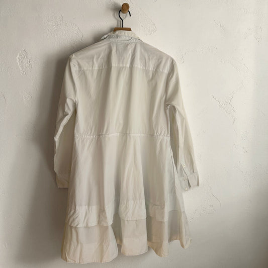 Long Sleve White Shirt Dress | Size Small