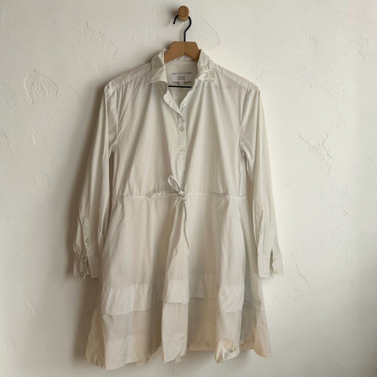Long Sleve White Shirt Dress | Size Small