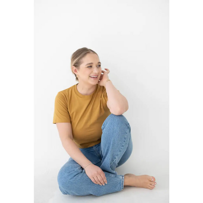 The Mom Tee | Almond