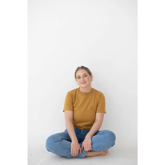 The Mom Tee | Almond