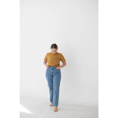 The Mom Tee | Almond