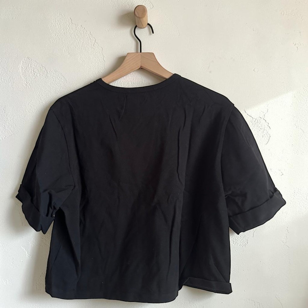 Veronica Beard Black Short Sleeve Tiger Patch Graphic Tee | Size Large