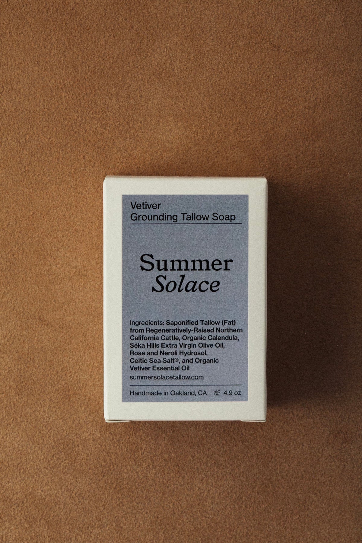 Vetiver Tallow Soap | Face, Body + Hair