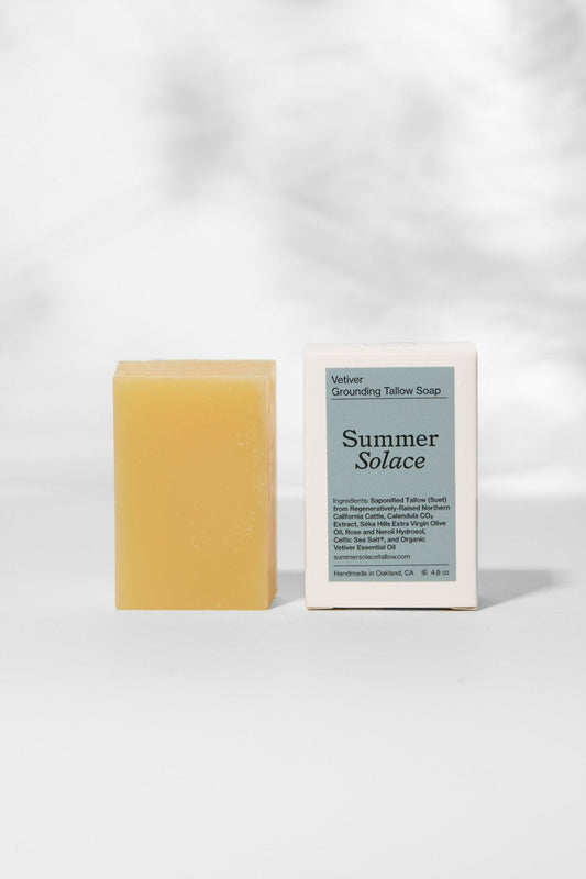 Vetiver Tallow Soap | Face, Body + Hair
