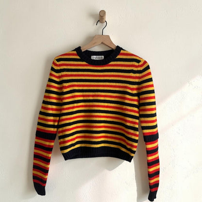 Victoria Beckham Retro Stripe Wool Pullover Sweater | Size Small
