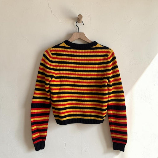 Victoria Beckham Retro Stripe Wool Pullover Sweater | Size Small