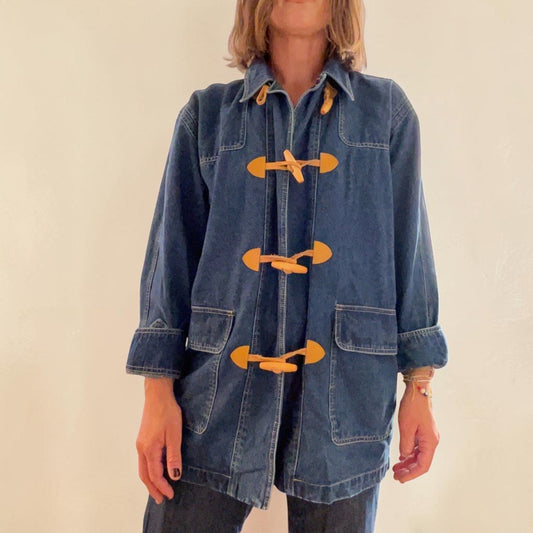 Vintage Denim Chore Jacket | Size Small Petite