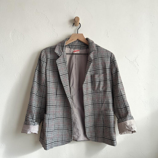 Vintage Plaid Blazer | Size Medium