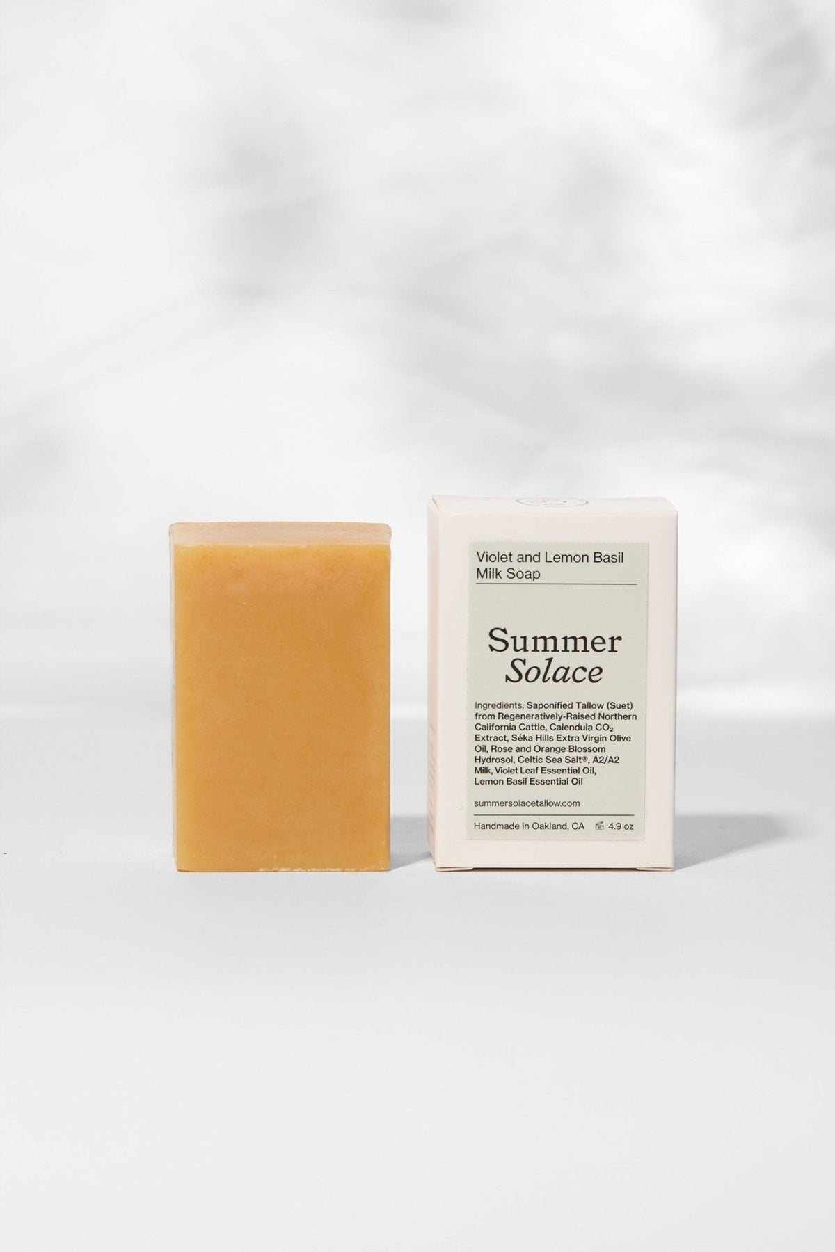 Violet + Lemon Basil Tallow Milk Soap | A2/A2 Milk