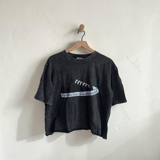 “Wear Your Shoes, Ladies, There’s Glass Everywhere” Graphic Tee | Size Large